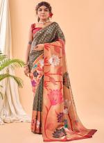 Paithani Silk Brown Festival Wear Weaving Saree